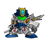  artist_request chibi gm_sniper_ii gundam gundam_0080 mecha sd_gundam 