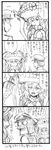  3girls 4koma admiral_(kantai_collection) bbb_(friskuser) blush comic gloves greyscale hairband hat headgear heart highres kantai_collection kongou_(kantai_collection) monochrome multiple_girls peaked_cap shinkaisei-kan simple_background spoken_exclamation_mark they_had_lots_of_sex_afterwards translated wo-class_aircraft_carrier 