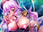  1girl censored character_request cum dieselmine game_cg green_eyes okasare_yuusha okasare_yuusha_v purple_hair 