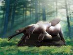  antlers breasts cervine deer female hattonslayden horn looking_at_viewer mammal nude pose solo 
