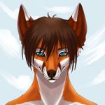  2014 animated anthro blood canine creepy deeless fox fur headshot horror looking_at_viewer male mammal open_mouth renn_(character) smile solo teeth tongue tongue_out 