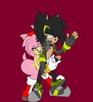  amy_rose blush breasts female handjob male original_character penis sega sonic_(series) straight 