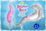  2014 candy cetacean dolphin erection feral lollipop looking_at_viewer male mammal marine penis smile solo underwater water zekromlover 