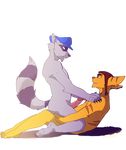  anal anal_penetration anthro duo gay hat intergalactichottie lombax male mammal penetration penis raccoon ratchet ratchet_and_clank sly_cooper sly_cooper_(series) vein video_games 