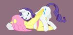  all_fours balls cum cum_inside cum_on_penis curly_hair cutie_mark dickgirl doggystyle equine eyes_closed female fluttershy_(mlp) friendship_is_magic from_behind hair intersex long_hair mammal my_little_pony penis pillow rarity_(mlp) sex simple_background thelittlesnake wings 