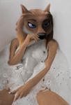  alpha_and_omega anthro anthrofied bath bathing breasts canine cleavage clothed clothing edit female lillyomega looking_at_viewer mammal nude oystercatcher7 photo_manipulation photomorph spread_legs spreading suds sweets water wolf 