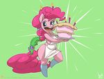  2014 alligator anthro apron atryl big_breasts breasts cake earth_pony equine female feral food friendship_is_magic gummy_(mlp) horse male mammal my_little_pony pinkie_pie_(mlp) pony reptile scalie smile 