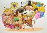  balloon buffalo_(one_piece) chibi dellinger donquixote_doflamingo donquixote_pirates dressrosa graphite_(medium) hat one_piece onexone pencil_(medium) sugar_(one_piece) traditional_media 