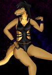  2011 aleixter blush breasts dinosaur female green_eyes lingerie raptor reptile roxana scalie utahraptor 