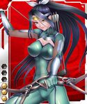  1girl arrow bow bow_(weapon) breasts card_(medium) female large_breasts lilith-soft solo taimanin_asagi taimanin_asagi_battle_arena weapon yubashiri_ibuki zol 