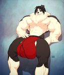  abs balls big_balls big_muscles bng border_collie briefs bulge canine clothing dog hyper hyper_balls hyper_muscles male mammal mane muscles nipples solo underwear 