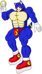  balls male muscles penis sega solo sonic_(series) sonic_the_hedgehog video_games 