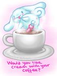  blush cinnamoroll coffee cub cute knot long_ears penis sanrio tanuki-dumplings young 