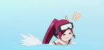  &gt;_&lt; -3- animated animated_gif bikini chibi erza_scarlet eyes_closed fairy_tail innertube lowres ponytail red_hair swimsuit tattoo xd 