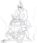  anthro armadillo armadillomon avian balls big_penis digimon erection eyes_closed hawkmon humanoid_penis male mammal monochrome penis plain_background sitting smile steam wolfblade 