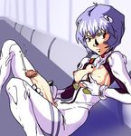  ayanami_rei blue_hair cum futanari huge_penis marnic neon_genesis_evangelion penis plugsuit red_eyes short_hair 