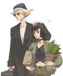  beanie choker cosom glasses hat kill_la_kill kiryuuin_ragyou kiryuuin_satsuki leon_(leon_the_professional) leon_the_professional mathilda_lando mother_and_daughter multiple_girls parody plant 