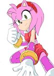  amy_rose female gloves green_eyes hairband hedgehog looking_at_viewer mammal sega solo sonic_(series) sonic_boom 