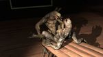  2014 absurd_res alien eisenknurren ember_eyes female halo_(series) hi_res lying male missionary_position on_back sangheili sex straight table video_games 