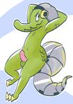  balls catboots crocodile erection headphones latch lethal_league male partially_clothed penis reptile scales scalie sharp_claws solo 