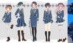  bad_id bad_pixiv_id baton black_legwear blue_eyes blush boots brown_hair chain glasses gloves green_hair hair_bobbles hair_ornament haramura_nodoka hat kataoka_yuuki kurage long_hair looking_at_viewer medal military military_uniform miyanaga_saki multiple_girls open_mouth pantyhose pink_hair purple_eyes red_eyes red_hair sailor_collar saki short_hair short_twintails skirt smile someya_mako takei_hisa thighhighs twintails uniform white_legwear 