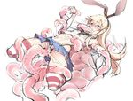 ahegao animal_ears black_panties blonde_hair blush bukkake bunny_ears crying crying_with_eyes_open cum elbow_gloves fellatio gebyy-terar gloves handjob kantai_collection long_hair motion_lines mouth_insertion oral panties panties_aside penis_tentacles restrained shimakaze_(kantai_collection) skirt solo striped striped_legwear tears tentacle_sex tentacles thighhighs underwear vaginal white_gloves 