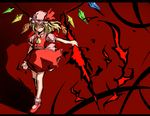  blonde_hair fechirin fire flandre_scarlet hat sketch solo touhou wings 