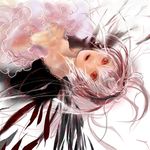 8981 bad_id bad_pixiv_id dress feathers hairband long_hair red_eyes rozen_maiden silver_hair solo suigintou wings 