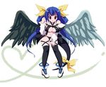  asymmetrical_wings bad_id bad_pixiv_id blue_hair breasts dizzy guilty_gear large_breasts red_eyes ribbon solo tail tail_ribbon thighhighs wings 