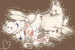  amaterasu bad_id bad_pixiv_id brown_background character_request crossover dog gensou_suikoden gintama mononoke_hime moro_no_kimi multiple_crossover naruto naruto_(series) nico-nico no_humans ookami_(game) pack_of_dogs sadaharu shiranui_(ookami) shiro_(suikoden) wolf 