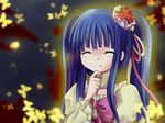  blue_hair bow closed_eyes furudo_erika fuuko_(konzert) pink_bow smile solo twintails umineko_no_naku_koro_ni 