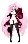  bad_id bad_nicoseiga_id black_legwear black_panties breasts full_body hair_over_one_eye highres kantai_collection karakure_(kamo-nanban) large_breasts long_hair lowleg lowleg_panties navel panties pigeon-toed pink_hair red_eyes shinkaisei-kan simple_background solo southern_ocean_oni standing thighhighs underwear very_long_hair white_background white_skin 