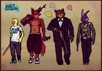  avian bear bird canine clothed clothing coyote duck female five_nights_at_freddy&#039;s gun lagomorph male mammal nipples rabbit ranged_weapon sligarthetiger topless weapon 
