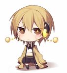  :/ brown_eyes brown_hair chibi full_body hijiri_(resetter) looking_at_viewer navel original short_hair simple_background solo standing v-shaped_eyebrows white_background 