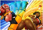  2014 areola big_breasts big_butt breasts butt corruption_of_champions cosplay crossover darkereve erect_nipples excellia_(coc) farah female horn huge_breasts human king_of_fighters legend_of_queen_opala mammal milf minotaur mother nipples parent 