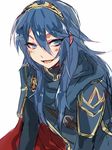  blue_eyes blue_hair cape fire_emblem fire_emblem:_kakusei kairi_(kai_ri) long_hair lucina shoulder_pads sketch smile solo tiara 