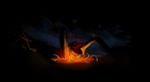  donkey_kong_(series) fire lanky_kong male nintendo orangutan unknown_artist video_games wallpaper 