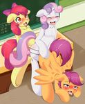  2014 apple_bloom_(mlp) average-hanzo blush bow crying cutie_mark_crusaders_(mlp) dildo earth_pony equine eyes_closed female friendship_is_magic fur group hair horn horse inside lesbian mammal my_little_pony open_mouth orange_fur pegasus pony purple_hair red_hair saliva scootaloo_(mlp) sex sex_toy strapon sweetie_belle_(mlp) tears thrusting tongue tongue_out two_tone_hair unicorn white_fur wings yellow_fur young 