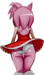  amy_rose butt clothing female hedgehog mammal panties sega skirt solo sonic_(series) underwear unknown_artist 