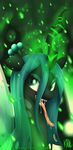  2014 blush changeling drooling female feral friendship_is_magic green_eyes green_hair hair long_hair long_tongue my_little_pony open_mouth pshyzo queen_chrysalis_(mlp) saliva smile tongue 