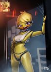  adry53 animatronic breasts chica_(fnaf) female five_nights_at_freddy&#039;s looking_at_viewer open_mouth smile solo 