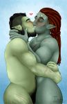  duo humanoid kissing male male/male orc the13thblackcat 