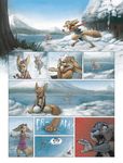  2014 adam_wan anthro canine clothed clothing comic female fennec fox fur ice male mammal open_mouth snow tongue 