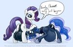  cum cum_inflation excessive_cum friendship_is_magic herm hyper inflation intersex my_little_pony princess_luna_(mlp) rarity_(mlp) sketch smudge_proof 