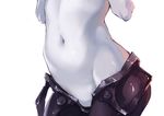  belly close-up fangdan_runiu kantai_collection navel pale_skin shinkaisei-kan simple_background solo white_background wo-class_aircraft_carrier 