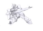  absurdres gm_sniper_ii gun gundam gundam_0080 highres kneeling mecha rifle sniper_rifle weapon 