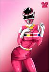  1girl abs breasts cassie_chan denji_sentai_megaranger erect_nipples large_breasts legs megapink pose posing power_rangers power_rangers_in_space queen_vegeta_69 solo super_sentai 