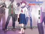  774_(nanashi) barefoot brown_hair camera kiyosumi_school_uniform miyanaga_saki neckerchief red_eyes red_neckwear saki school_uniform serafuku short_hair translated 