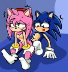  amy_rose duo erection eulipotyphlan female hedgehog lewdsharx love male mammal on_top penis pussy reverse_cowgirl_position sex sonamy sonic_(series) sonic_the_hedgehog 