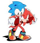  bad_id bad_pixiv_id chiro_(pez777) furry gloves knuckles_the_echidna multiple_boys purple_eyes shadow sonic sonic_the_hedgehog standing tail white_background younger 